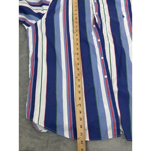 Vintage Ralph Lauren Long Sleeve Button Down Shirt Men's Size XL Blue - Picture 8 of 8